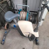 ciclette da camera e panca pesi