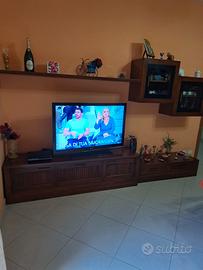 Parete attrezzata legno massello MADE IN ITALY 