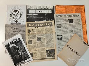 Lotto di 8 cataloghi hc/punk dal 1997 al 2000