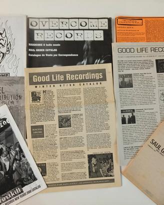 Lotto di 8 cataloghi hc/punk dal 1997 al 2000