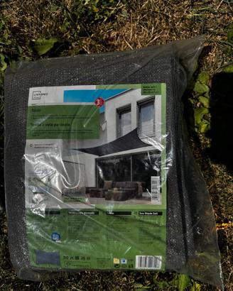 TENDA A VELA PARASOLE 3 × 2 M ANTRACITE – NUOVA
