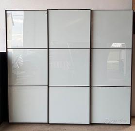 Armadio ante scorrevoli vetro satinato 275x250