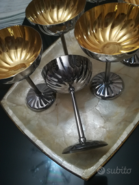 Set calici da champagne placcati in oro 24kt