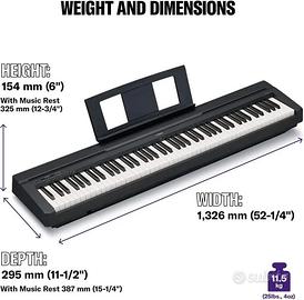 Pianoforte Digitale Yamaha p-45 con borsa e stand