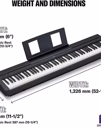 Pianoforte Digitale Yamaha p-45 con borsa e stand
