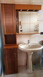 MOBILE BAGNO CON SPECCHIO E PORTA- ASCIUGAMANI