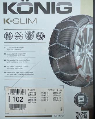 Catene da neve König K-Slim 102 – 7 mm – MAI USATE