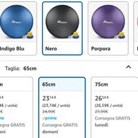 Palla Fitness Pilates Nera Antiscoppio 