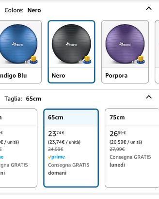 Palla Fitness Pilates Nera Antiscoppio 