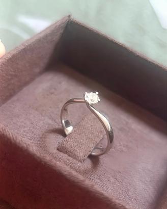Anello Solitario Gioielli di Valenza Oro Bianco
