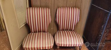 Coppia poltroncine da camera basse