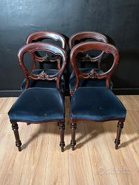 4 Sedie Vittoriane