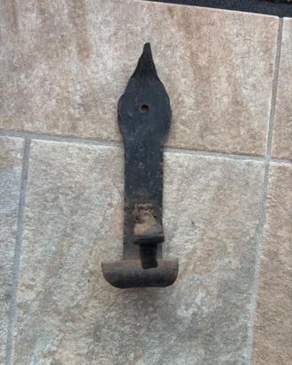 12 Appendini in ferro battuto antico