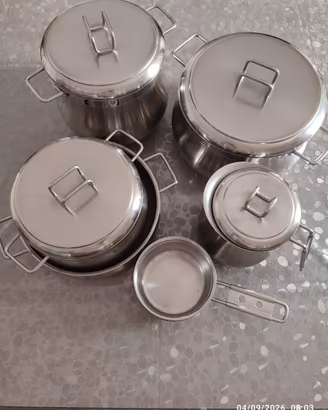 Batteria pentole BARAZZONI in Acciaio Inox