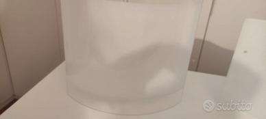 Lampadario/Applique/plafoniera in vetro bianco