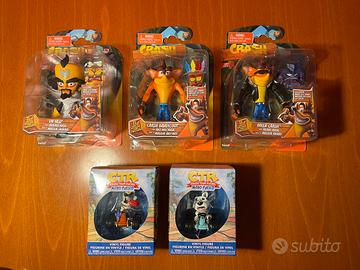Crash Bandicoot Head Start e CTR figure sealed