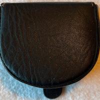 Portamonete in pelle colore nero