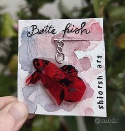 portachiavi pesce combattente (betta splendens)