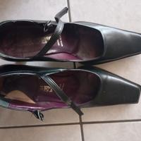 scarpe in vera pelle con tacco 