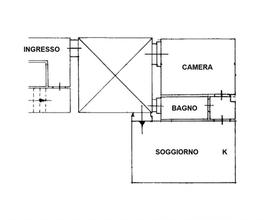 Quota 2/12 appartamento bilocale piano terra