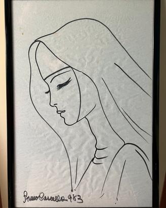 Bruno Cascella 1983 - originale china/pennarello