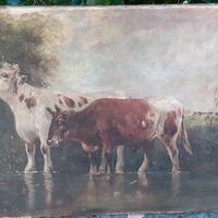 Antico olio su tela 50 x 75 cm