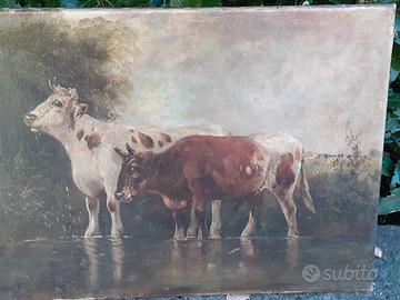 Antico olio su tela 50 x 75 cm