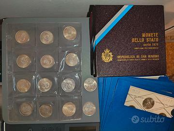 Monete 100 PTAS , 500 e 1000 lire argento