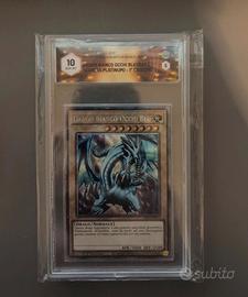 Drago bianco occhi Blu GRAAD 10