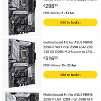 Scheda madre asus prime z590-p wifi trattabile