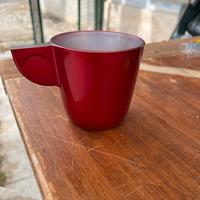 Tazza vetro rossa