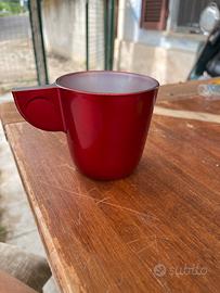 Tazza vetro rossa