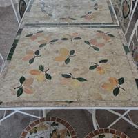 "Set Tavole e Sedie Per Esterno -Mosaico Costiera-