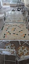 "Set Tavole e Sedie Per Esterno -Mosaico Costiera-