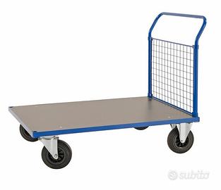 Carrello con pianale in gomma