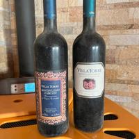 2 bottiglie vino villa torre (citra)