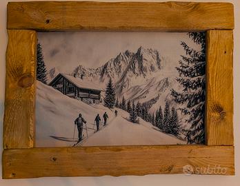 Quadro artigianale in legno di recupero 