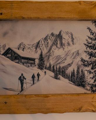 Quadro artigianale in legno di recupero 