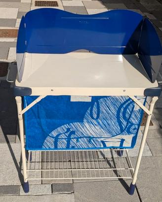 Mobiletto da campeggio cucina con paravento