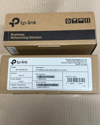 Coppia di TP-Link MC100CM mediaconverter fibra