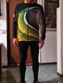 Completo invernale giubbetto e pantaloni per bici