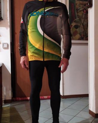 Completo invernale giubbetto e pantaloni per bici
