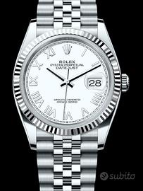 Rolex DJ 36mm bianco 126234 nuovo 10/2025 full 
