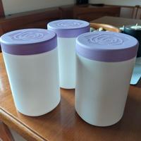 Barattoli contenitori in plastica 