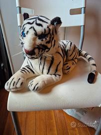 Tigre bianca e nera, occhi blu