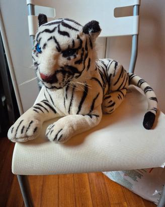 Tigre bianca e nera, occhi blu