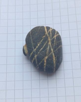 Pietra nera ragnatela dorata reticolo naturale 4cm