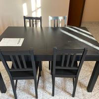 Tavolo Ikea Bjursta allungabile + 4 sedie