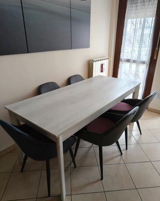 Tavolo quercia bianca 80x180x77,5