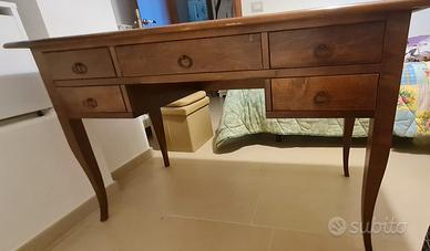 scrivania scrittoio arte povera legno massello